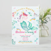 メルミコーン誕生日の招待ガールマジカルパーティー 招待状 (スタンド正面)