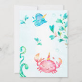 メルミコーン誕生日の招待ガールマジカルパーティー 招待状 (裏面)