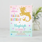 メルミコーン誕生日の招待メリコーン招待状の女の子 招待状 (スタンド正面)