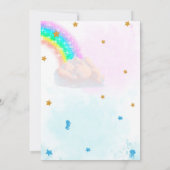 メルミコーン誕生日の招待状マジカルユニコーンの女の子 招待状 (裏面)