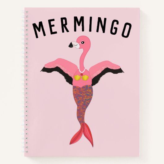 メルミンおもしろいゴフラミンゴマーメイド魔法クリーチャー ノートブック (正面)