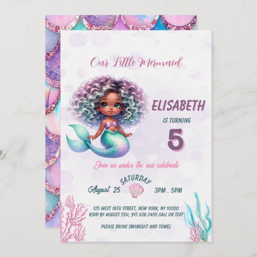 メルメお洒落イド誕生日パーティーの招待 招待状 (正面/裏面)