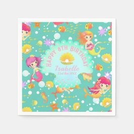 メルメイズティール（緑がかった色） スタンダードカクテルナプキン