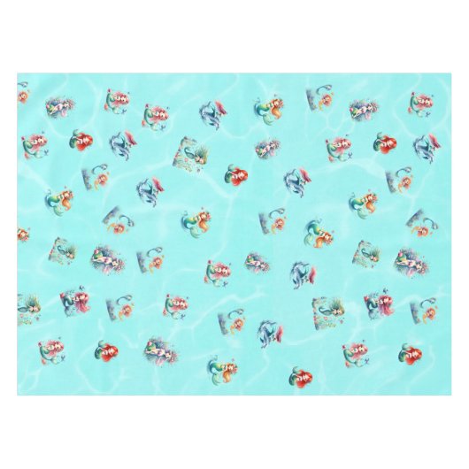 メルメイズテーマ子供の誕生日パーティー テーブルクロス (正面(横))