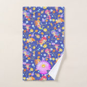 メルメイズネイビーブルー バスタオルセット (ハンドタオル)