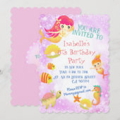 メルメイズピンク招待状カード シーズンカード (正面/裏面)