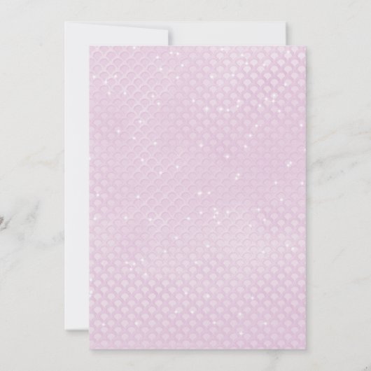 メルメイズレインボーイリジリーグリッターアクア誕生日 招待状 (裏面)