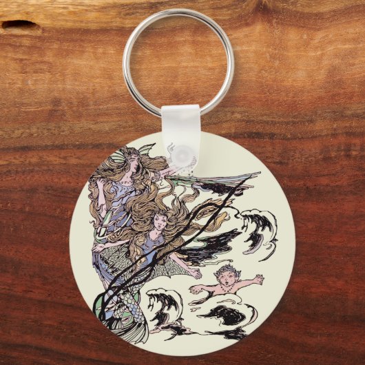 メルメイズヴィンテージビクトリアンイラストレーション キーホルダー (正面)