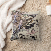 メルメイズヴィンテージビクトリアンイラストレーション クッション (ブランケット)