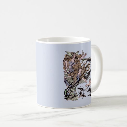 メルメイズヴィンテージビクトリアンイラストレーション コーヒーマグカップ (正面右)