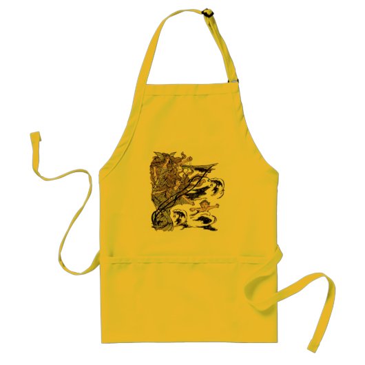 メルメイズヴィンテージビクトリアンイラストレーション スタンダードエプロン (正面)