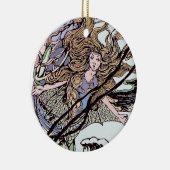 メルメイズヴィンテージビクトリアンイラストレーション セラミックオーナメント (右)