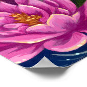 メルメイドとピンクロータスゴシックの大目アートプリント ポスター (角)