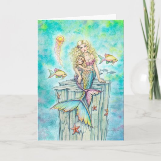 メルメイドと娘のファンタジーアートby Molly Harrison カード (正面)