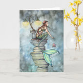 メルメイドのパーチグリーティングカードbyモリー・ハリソン カード (黄色い花)