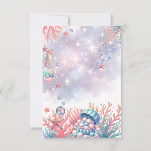 メルメイドの赤ちゃんシャワーの招待 招待状 (裏面)