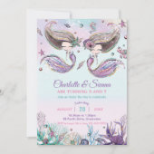 メルメイドアンダーザシーツインシスター誕生日 招待状 (正面)