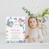 メルメイドアンダーザシー誕生日招待状写真 招待状 (スタンド正面)