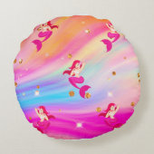メルメイドインレインボークラウド装飾用クッション ラウンドクッション (裏面)