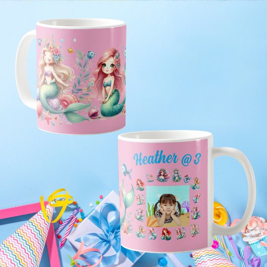メルメイドカスタムス写真マグカップ子供の誕生日のお願い コーヒーマグカップ