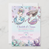 メルメイドザシーツインズシスターズ誕生日インビ 招待状 (正面)