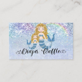 メルメイドザシーブルーブロンドおむつラッフル エンクロージャーカード