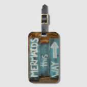 メルメイドザーズこの方法ビーチワードアート ラゲッジタグ (正面縦)