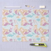 メルメイドシーベイビーシャワーガールズバースデーパーティー 薄葉紙 (クラフト)