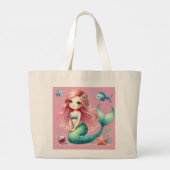 メルメイドトートバッグ子供の誕生日パーティーフェイト ラージトートバッグ (裏面)