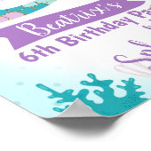 メルメイドパーソナライズされたウェルカムバースデーパーティーのポスター ポスター (角)