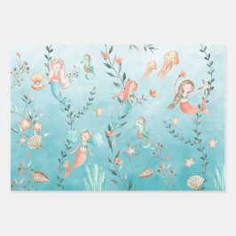 メルメイドパーティーカリブのザブルーシー ラッピングペーパーシート