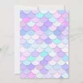 メルメイドピンクブルー誕生日パーティーの招待 招待状 (裏面)