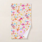 メルメイドピーチピンク バスタオルセット (ハンドタオル)