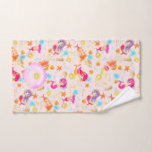 メルメイドピーチピンク バスタオルセット (ハンドタオル)