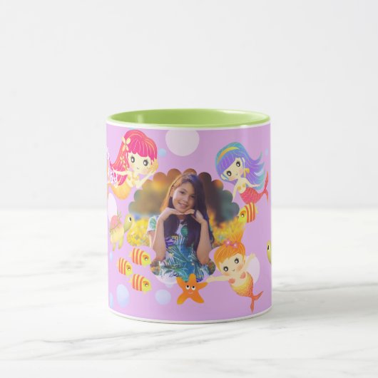 メルメイドフォトピンク マグカップ (中央)