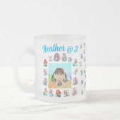 メルメイドフロステッドグラスマグカップ子供の誕生日の好意 フロストグラスマグカップ (左)