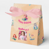 メルメイド誕生日お気に入りボックス子供へパーティー フェイバーボックス (正面サイド)