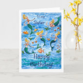 メルメイド誕生日シスター用カード カード (黄色い花)