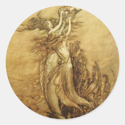 メルメイド魚釣りの真珠シール ラウンドシール (正面)