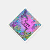 メルメイド&シーシェルピンクスパークリーパーティー スタンダードカクテルナプキン (角)