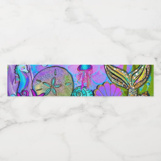 メルメイド&シーシェルピンクスパークリーパーティー ペットボトルラベル (シングルラベル)