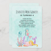 メルメイド&ジェリーアンダーザシー誕生日 招待状 (正面/裏面)