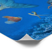 メルメイド&ドルフィンズファンタジーアートポスター ポスター (角)