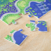 メルメイド&フィッシュ、シュールファンタジーアート、水中 ジグソーパズル (側面)