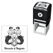 メルメン2名ハート結婚サインのカップル名 セルフインキングスタンプ (インサイチュ)