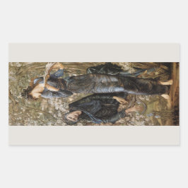 メルリンのヴィヴィアンのビーギリング（エドワード・バーン=ジョーンズ） 長方形シール