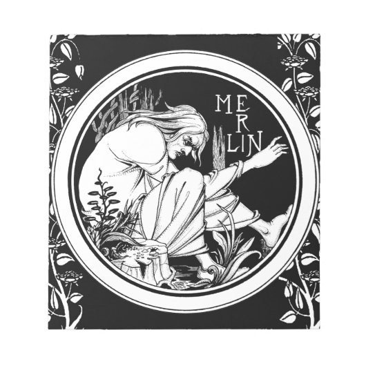 メルリンアールヌーボーファンタジー ノートパッド (正面)