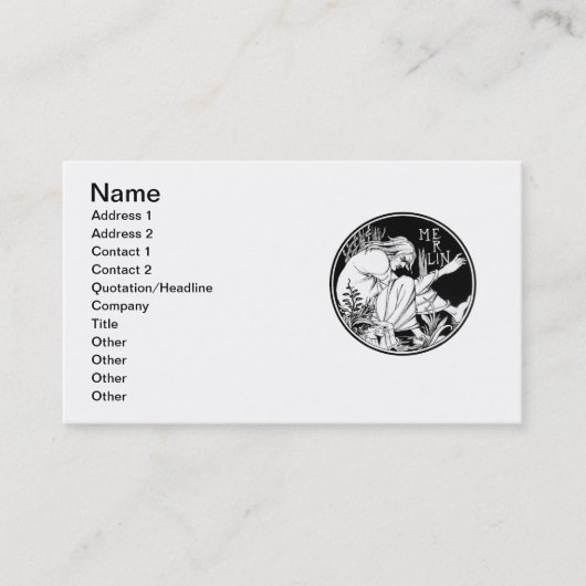 メルリンアールヌーボーファンタジー 名刺 (正面)