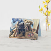 メルリン&ギニー(1) – 猫/子猫グリーティングカード カード (黄色い花)