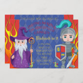 メルリン&ナイツオブザラウンドテーブルキャメロット招待状 招待状 (正面/裏面)